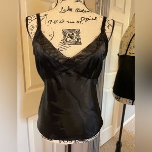 Black satin camisole